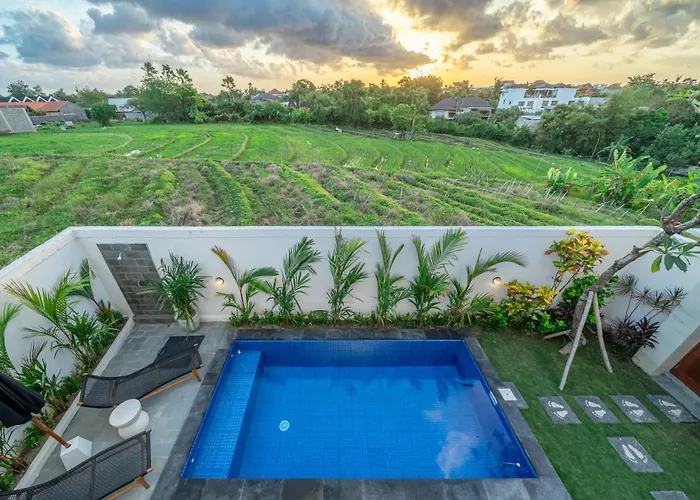 Aleksa - With Rooftop&rice Field View Villa Canggu